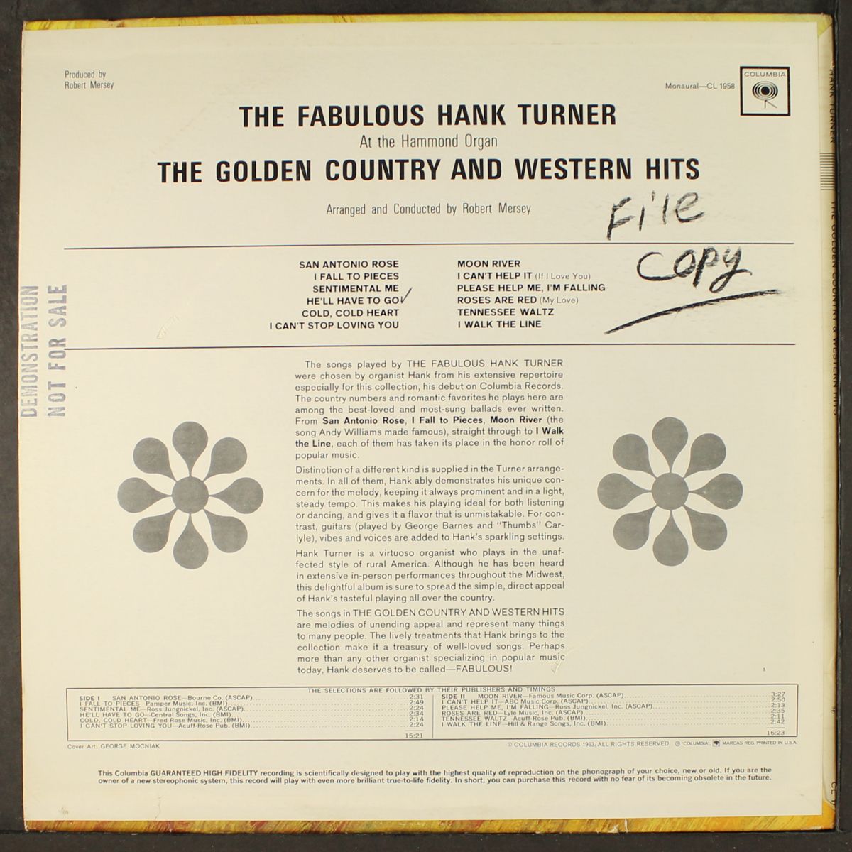 the golden country & western hits by HANK TURNER