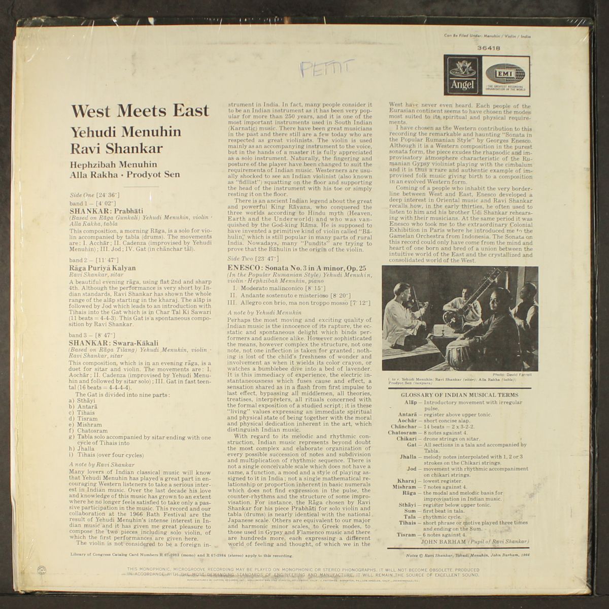 west meets east by YEHUDI MENUHIN / RAVI SHANKAR