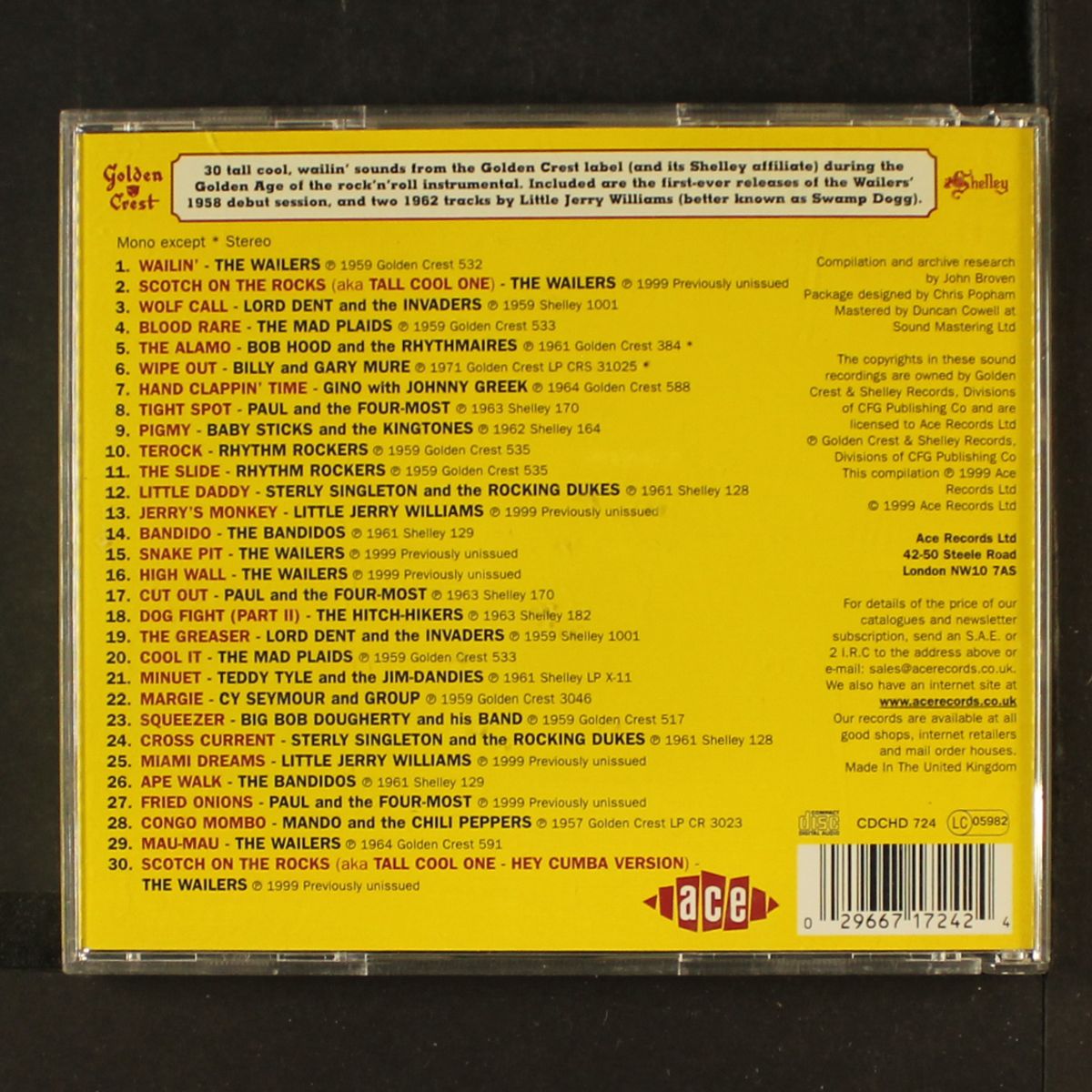 golden crest instrumentals featuring the wailers by VARIOUS