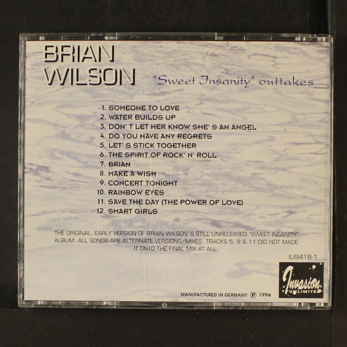 sweet insanity outtakes by BRIAN WILSON