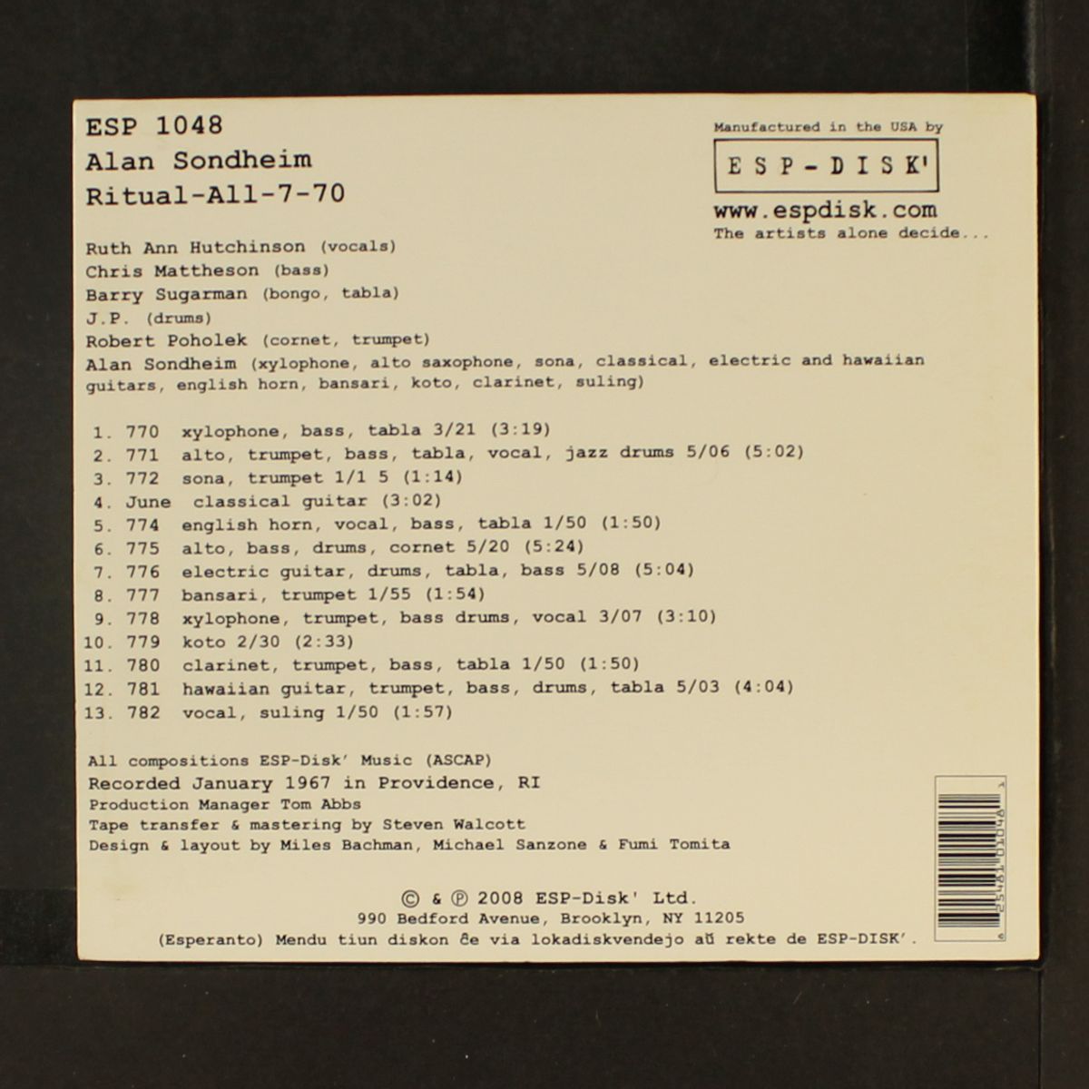 ritual-all-7-70 by ALAN SONDHEIM