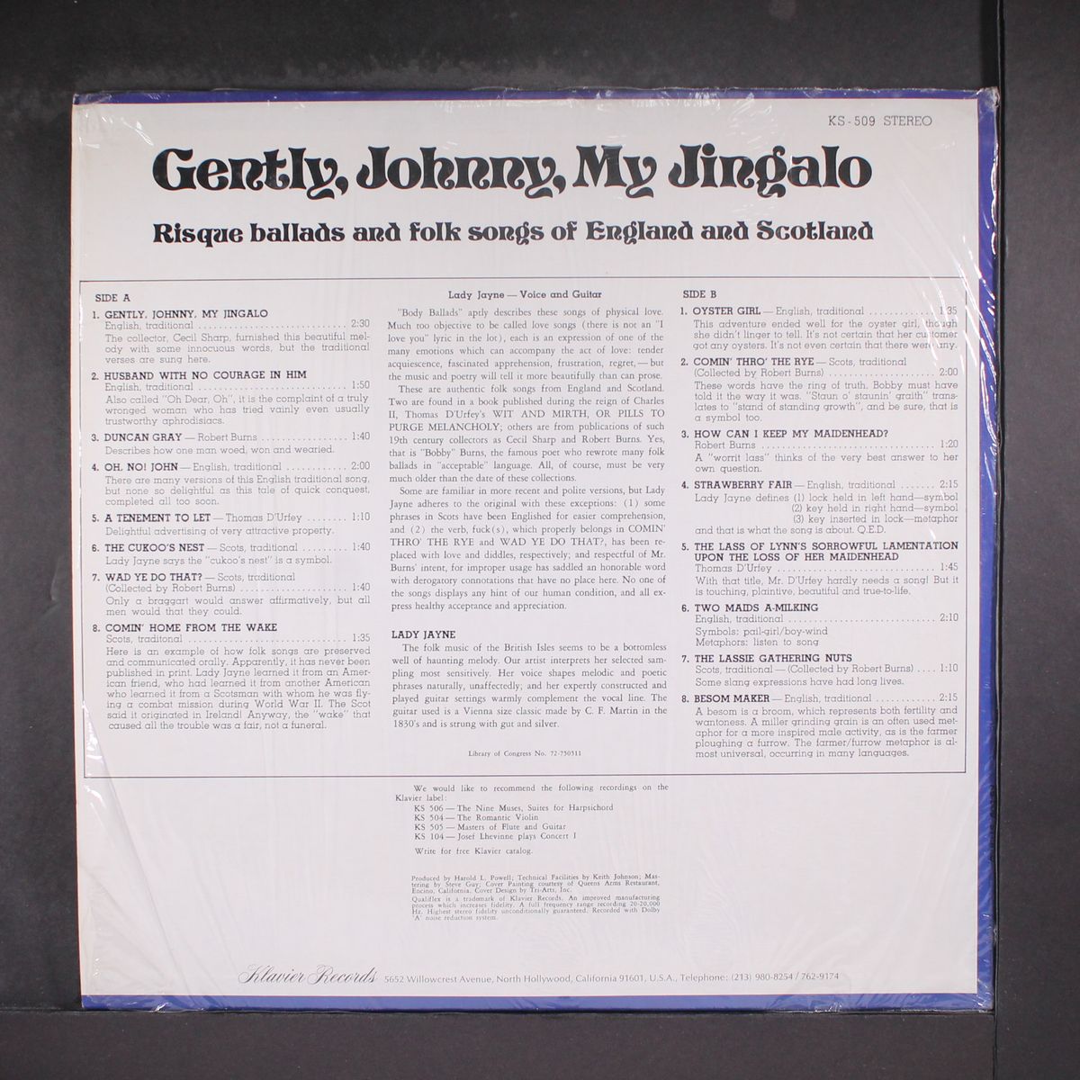 gently, johnny, my jingalo by LADY JAYNE