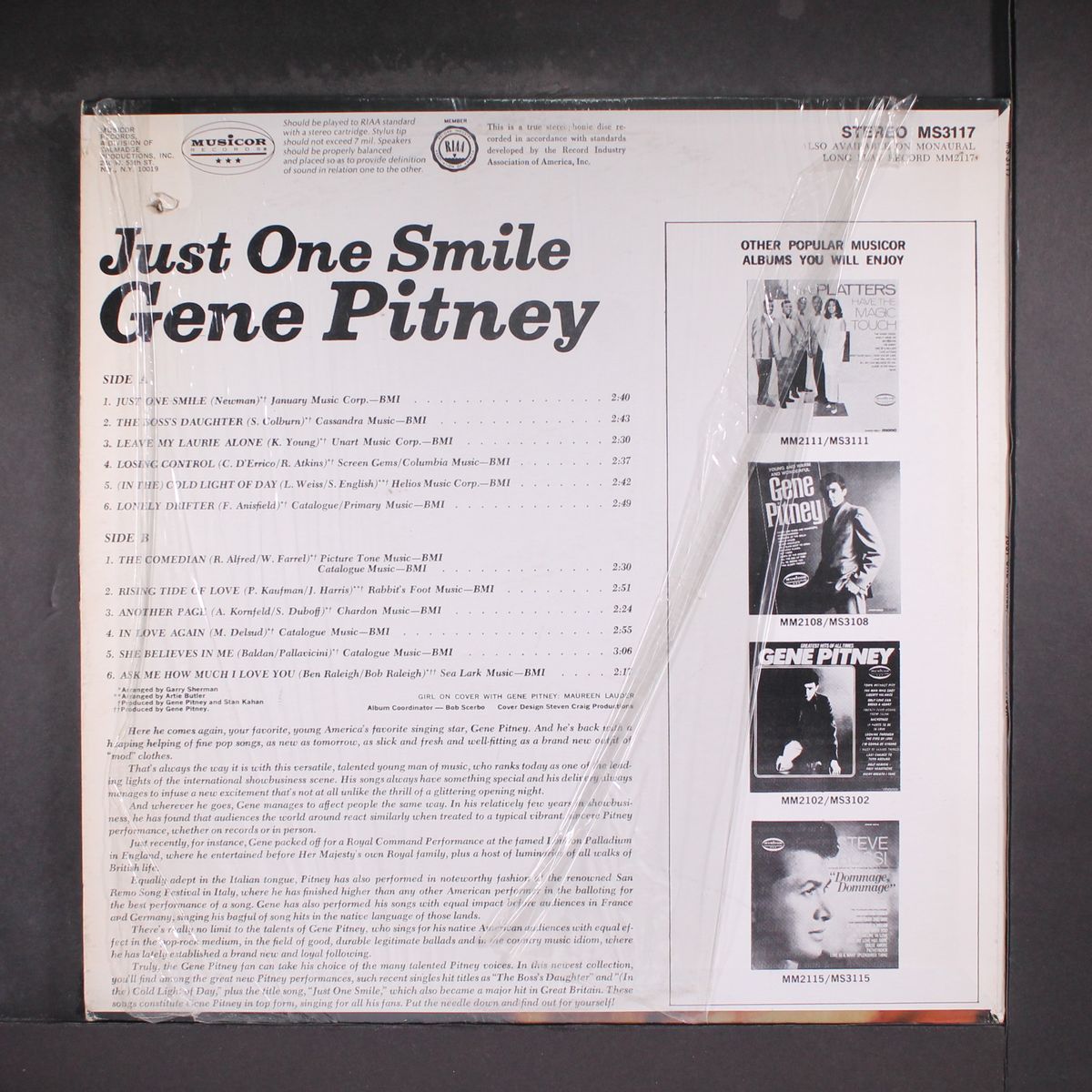just one smile by GENE PITNEY