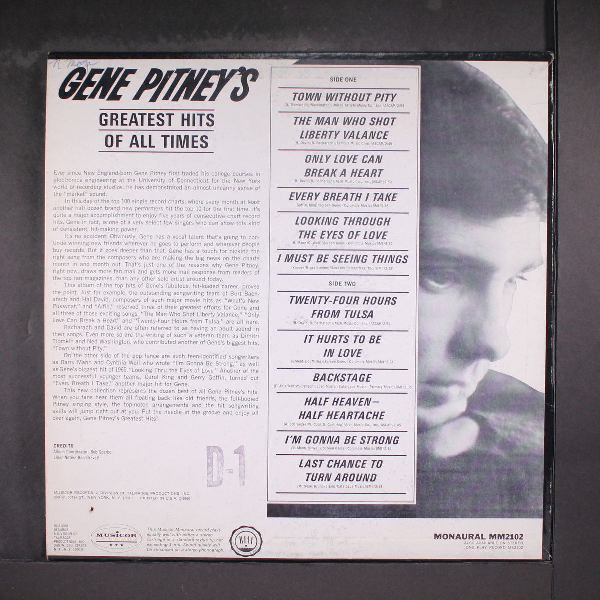 greatest hits of all times by GENE PITNEY