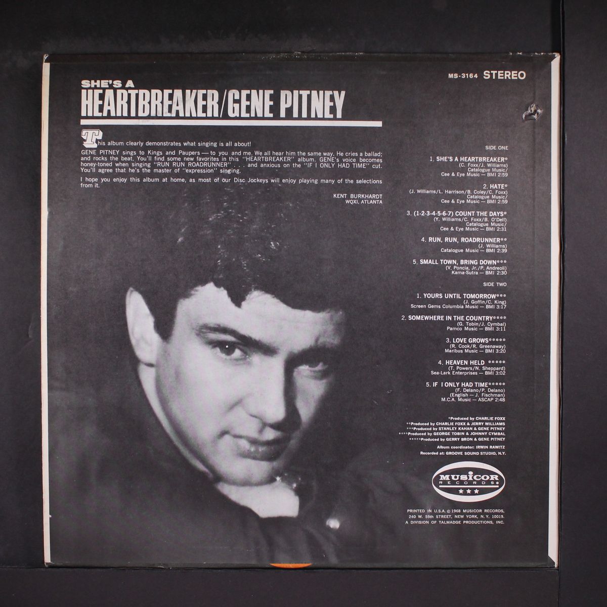she's a heartbreaker by GENE PITNEY