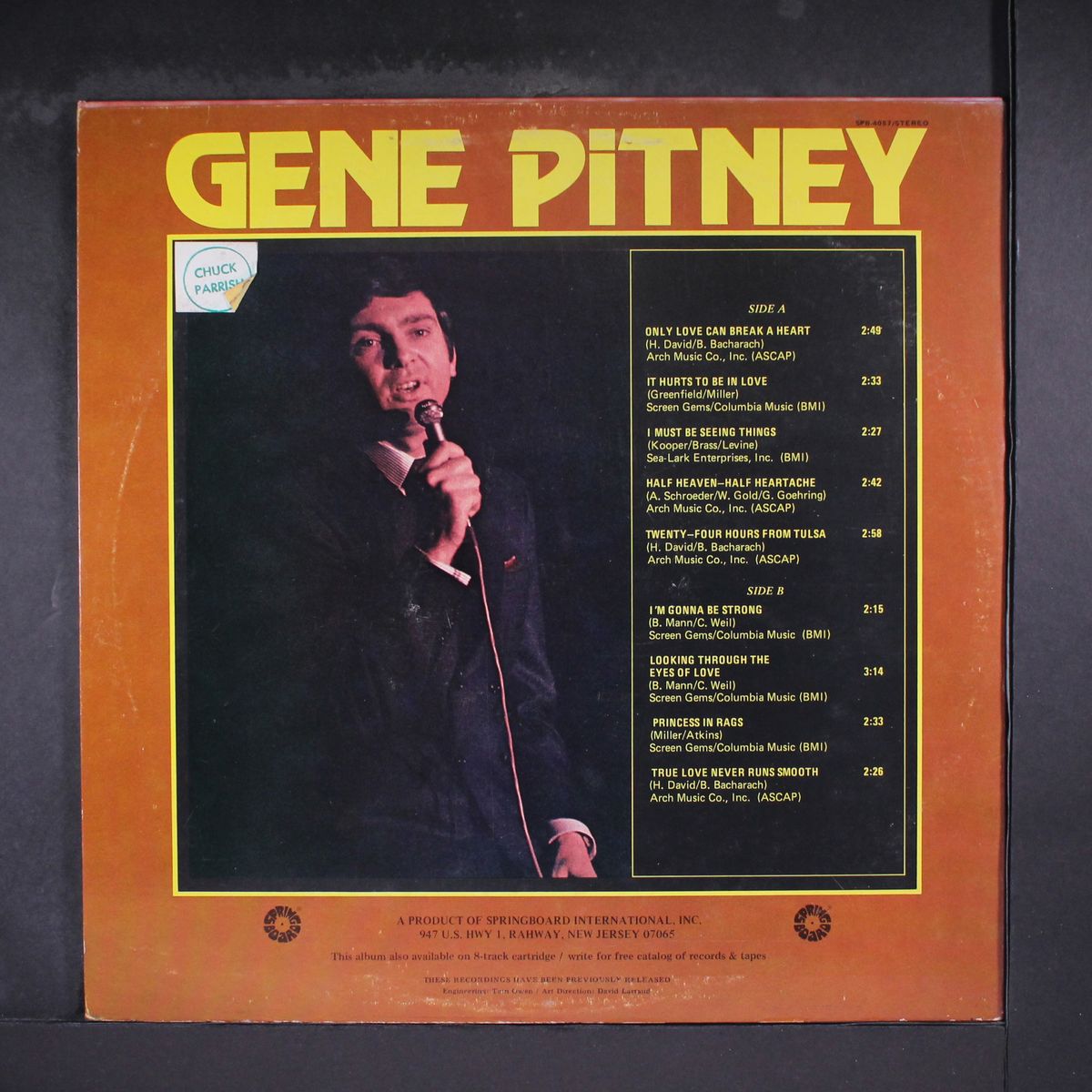 gene pitney by GENE PITNEY