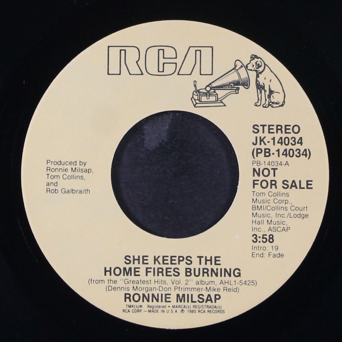 she keeps the home fires burning / same by RONNIE MILSAP