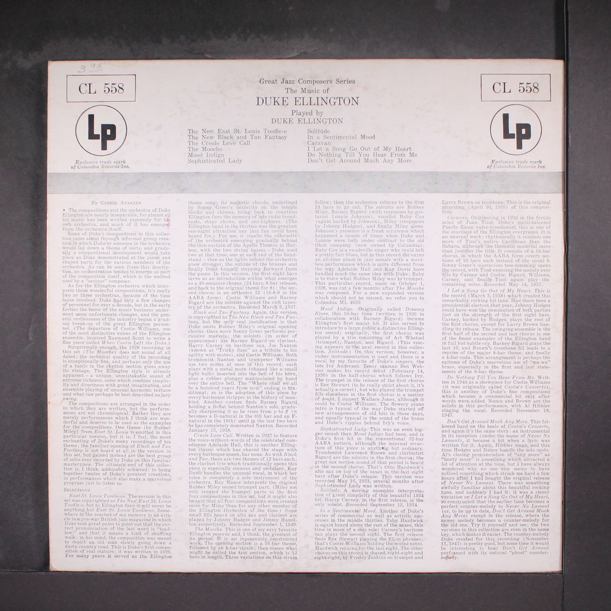 the music of duke ellington, played by duke ellington by DUKE ELLINGTON