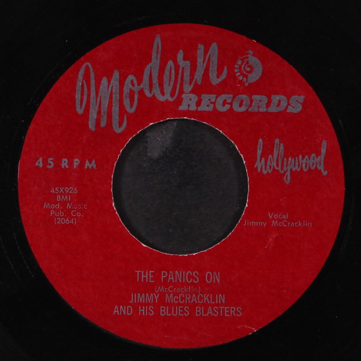 the panics on / blues blasters boogie by JIMMY MCCRACKLIN & BLUES BLASTERS
