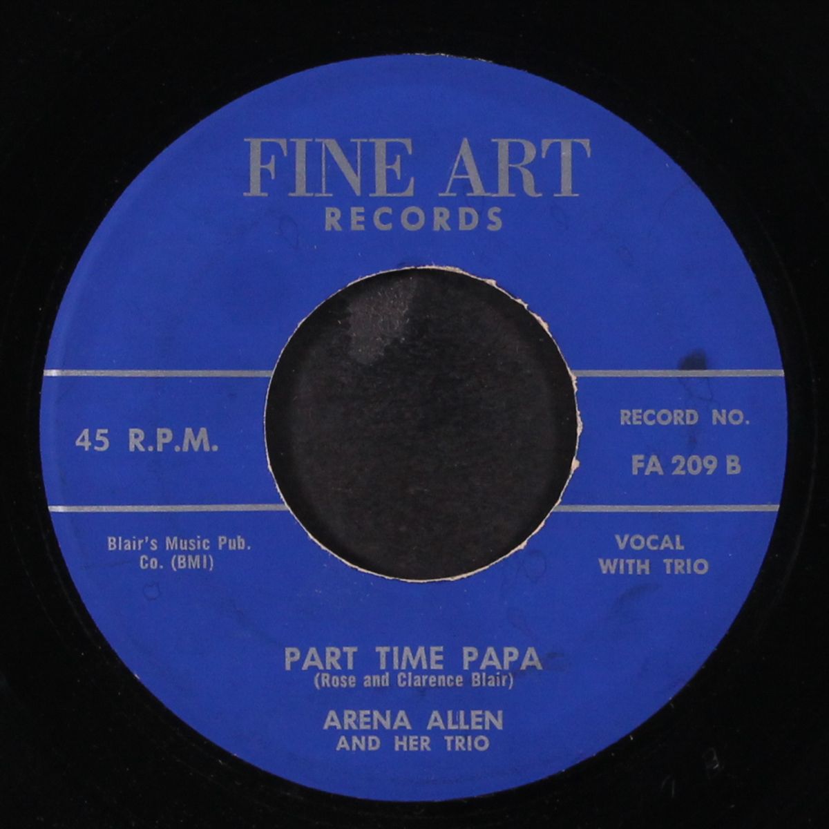 trying to get rid of the blues / part time papa by ARENA ALLEN