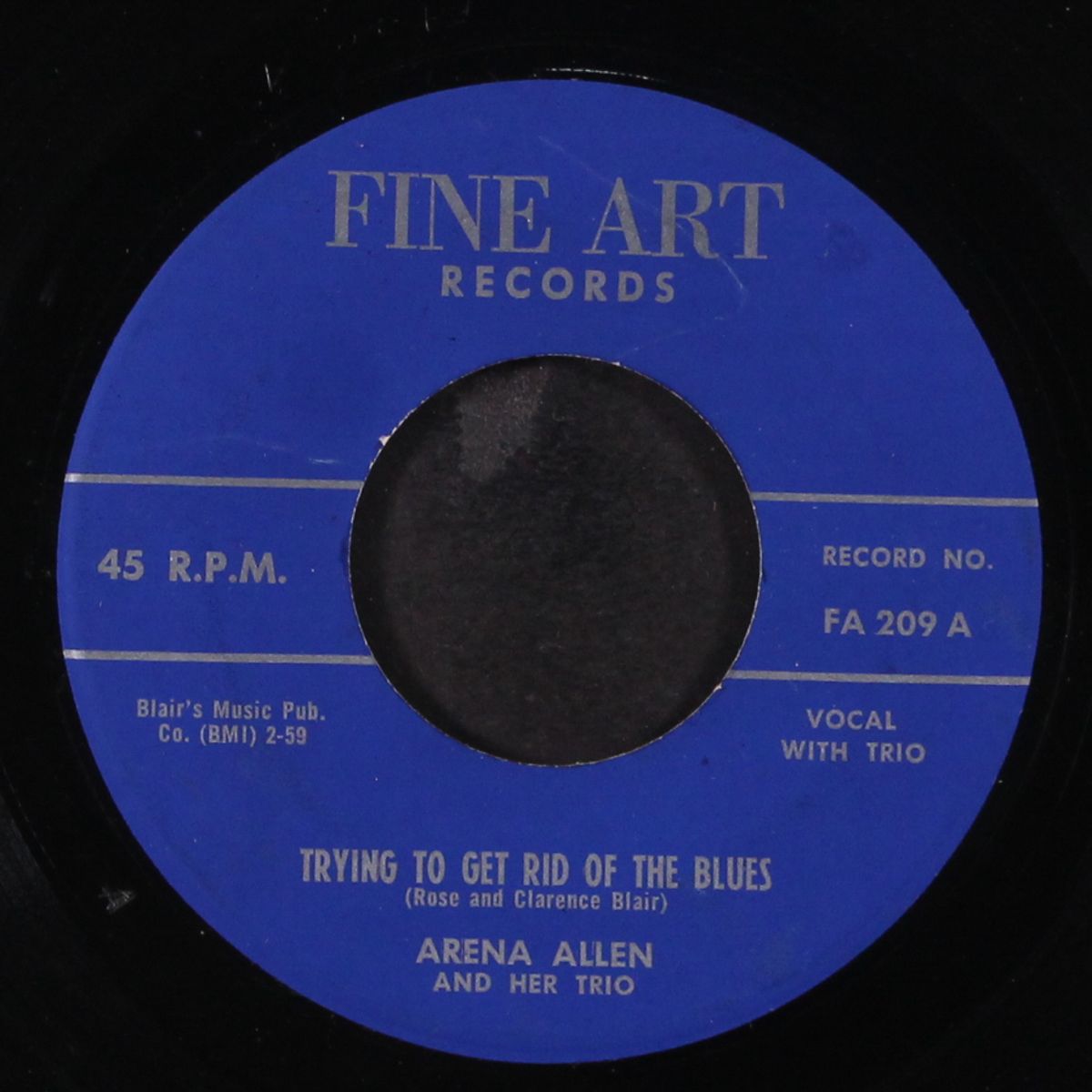 trying to get rid of the blues / part time papa by ARENA ALLEN