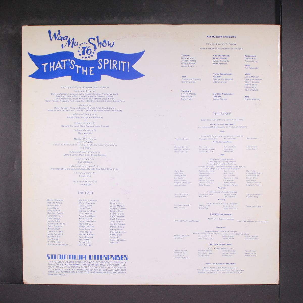 waa mu show '76 that's the spirit by ORIGINAL CAST