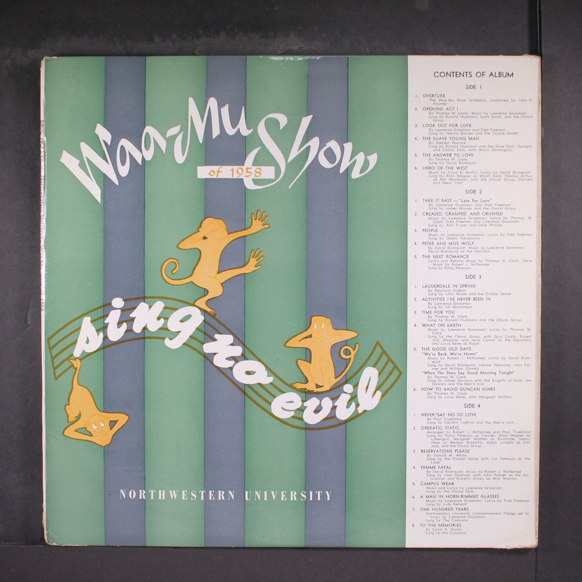 waa mu show of 1958 sing no evil by ORIGINAL CAST