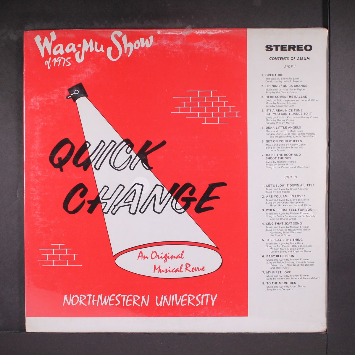 waa mu show of 1975 quick change by ORIGINAL CAST