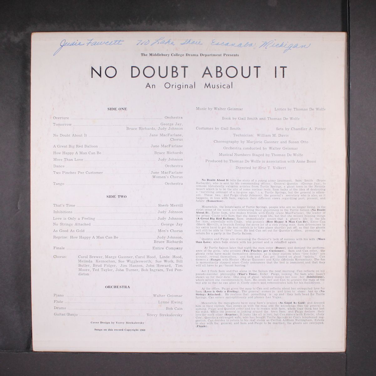 no doubt about it by MIDDLEBURY DRAMA DEPT.