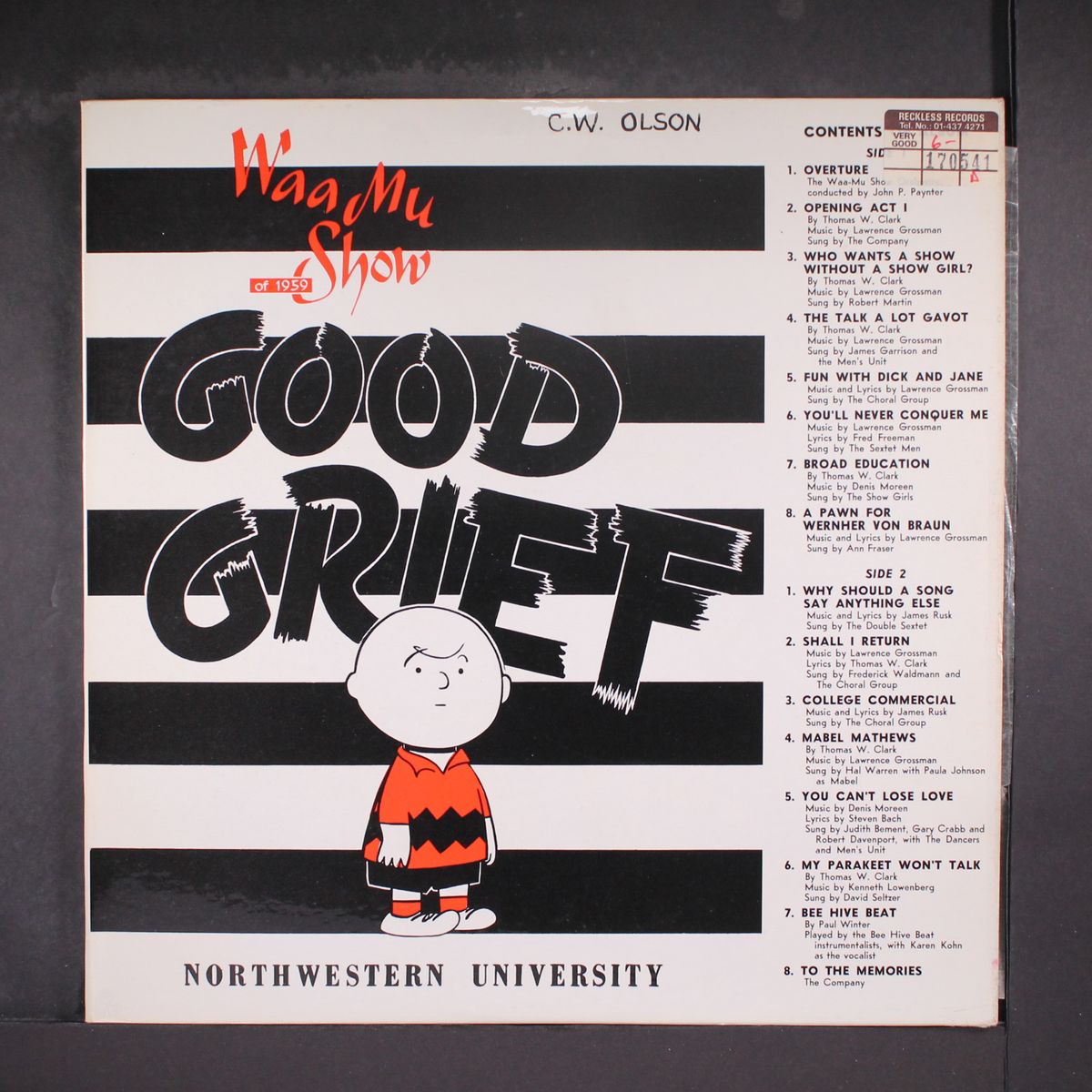 waa mu show of 1959 good grief by ORIGINAL CAST