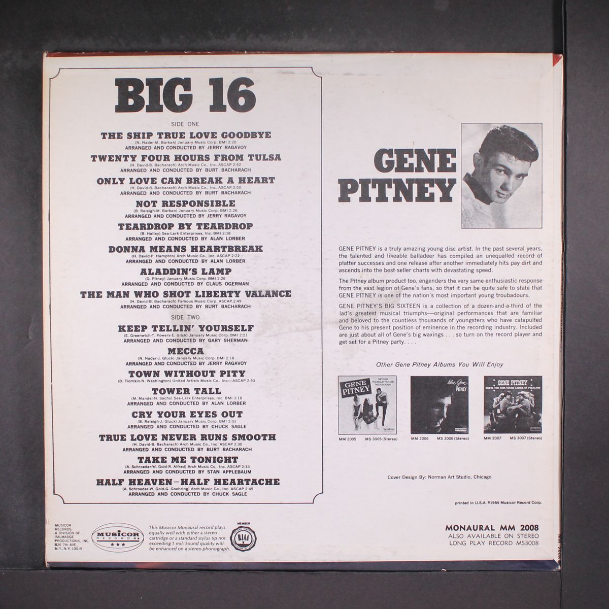 gene pitney's big sixteen by GENE PITNEY