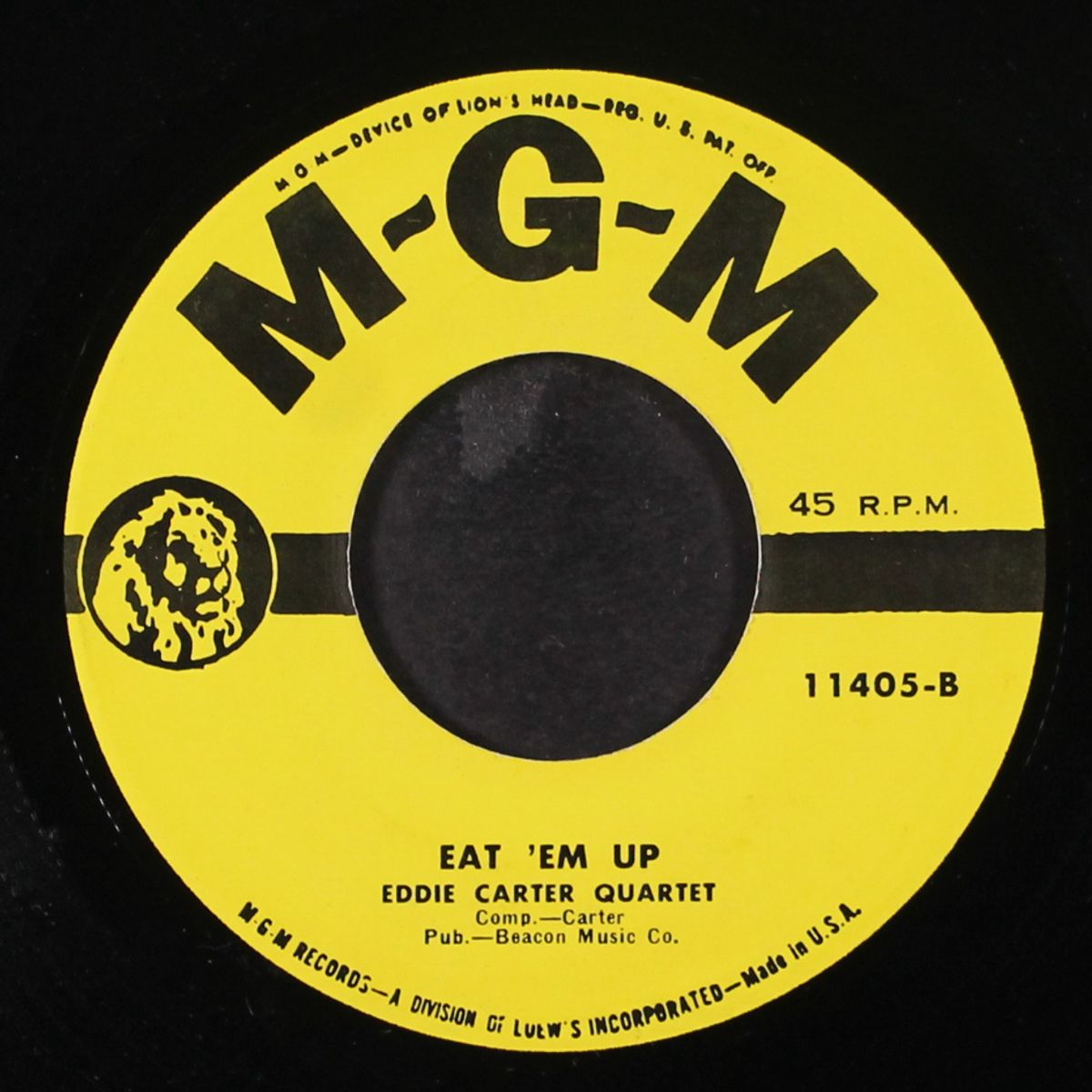 don't turn your back on me / eat 'em up by EDDIE CARTER QUARTET