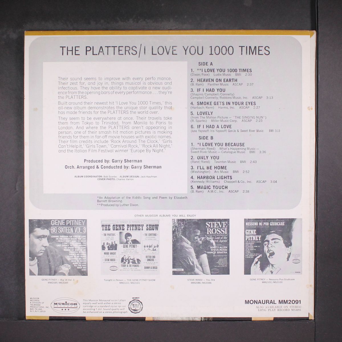 i love you 1,000 times by PLATTERS