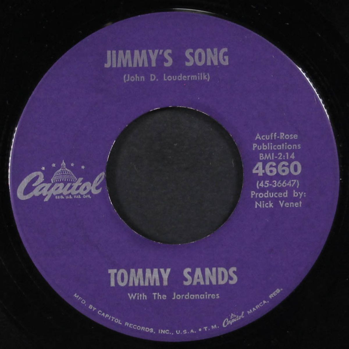 wrong side of love / jimmy's song by TOMMY SANDS