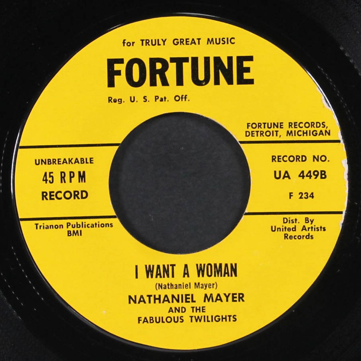 village of love / i want a woman by NATHANIEL MAYER & FABULOUS TWILIGHTS
