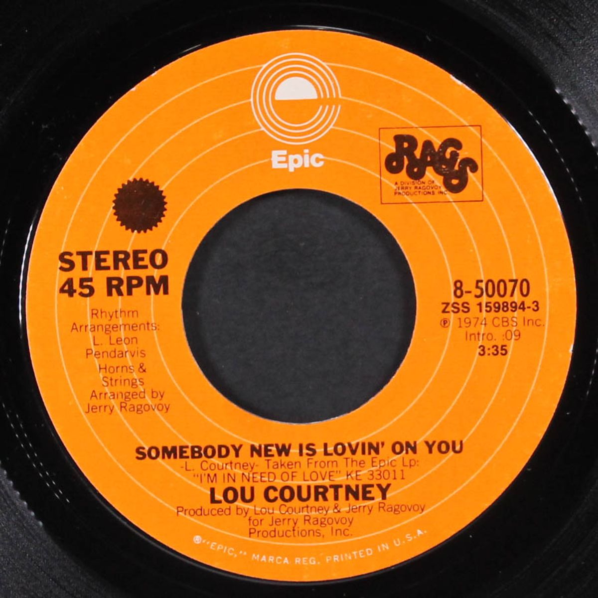 somebody new is lovin' on you / just to let him break your heart by LOU COURTNEY