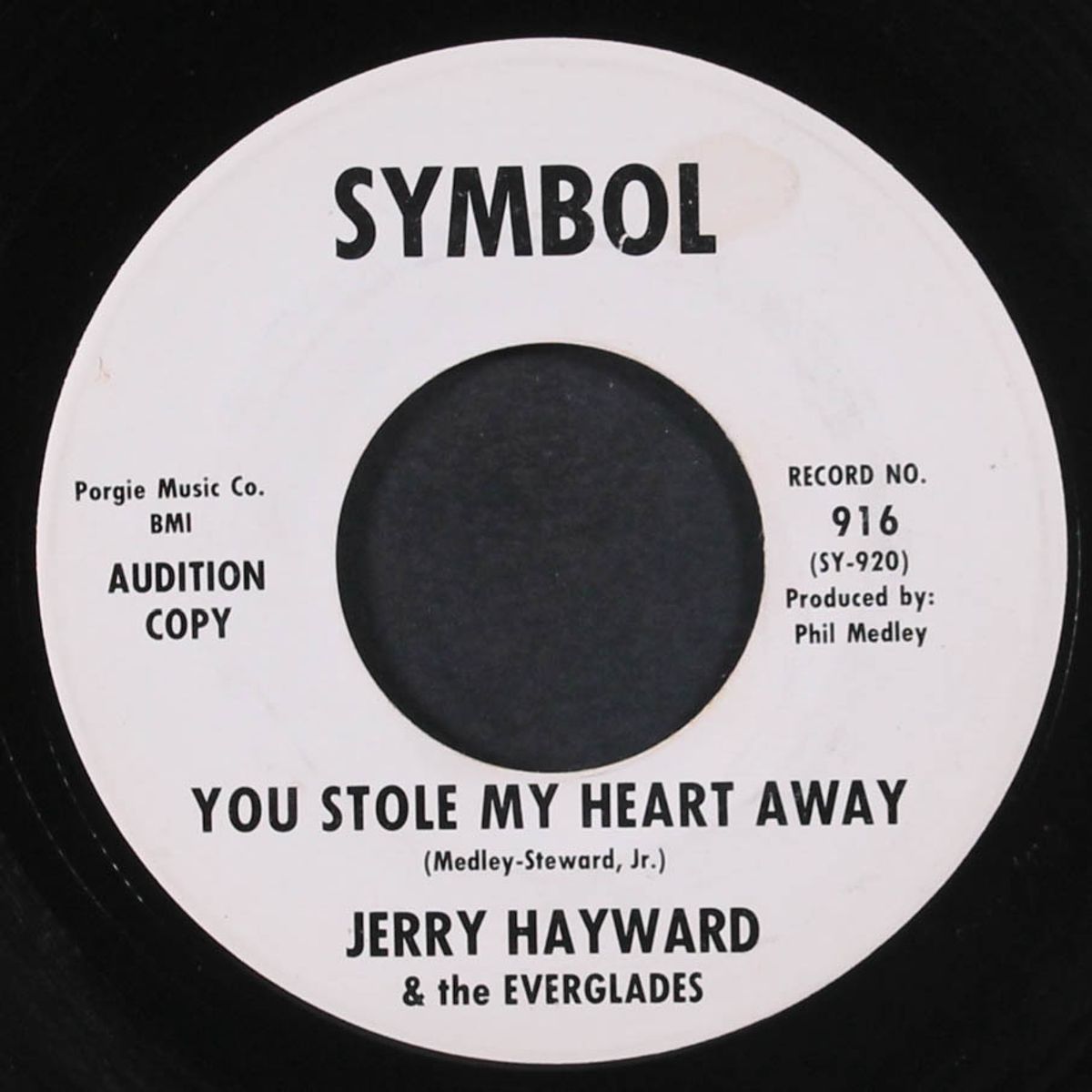 you stole my heart away / shimmy, shimmy, shimmy sherry by JERRY HAYWARD & EVERGLADES