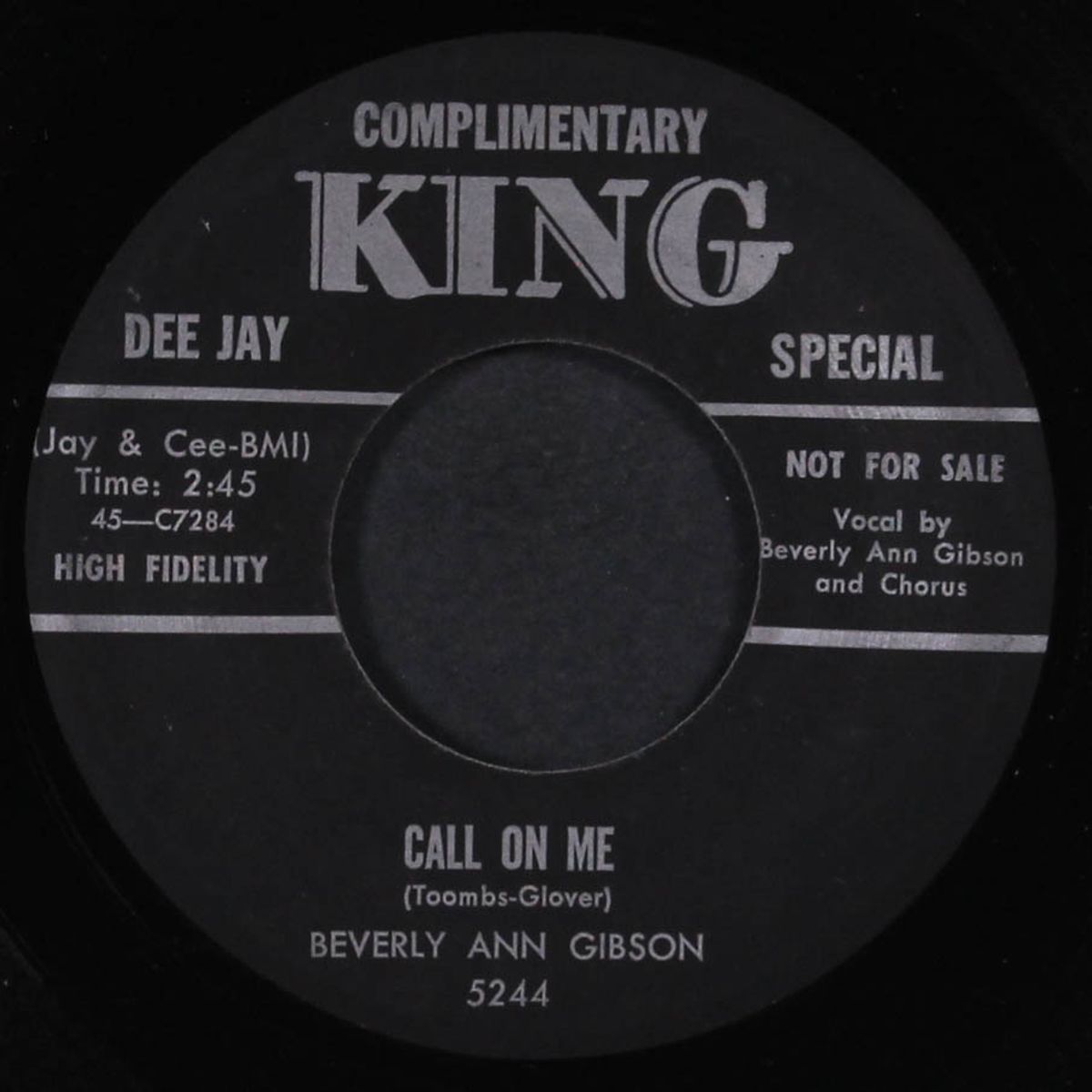 call on me / give me a chance by BEVERLY ANN GIBSON