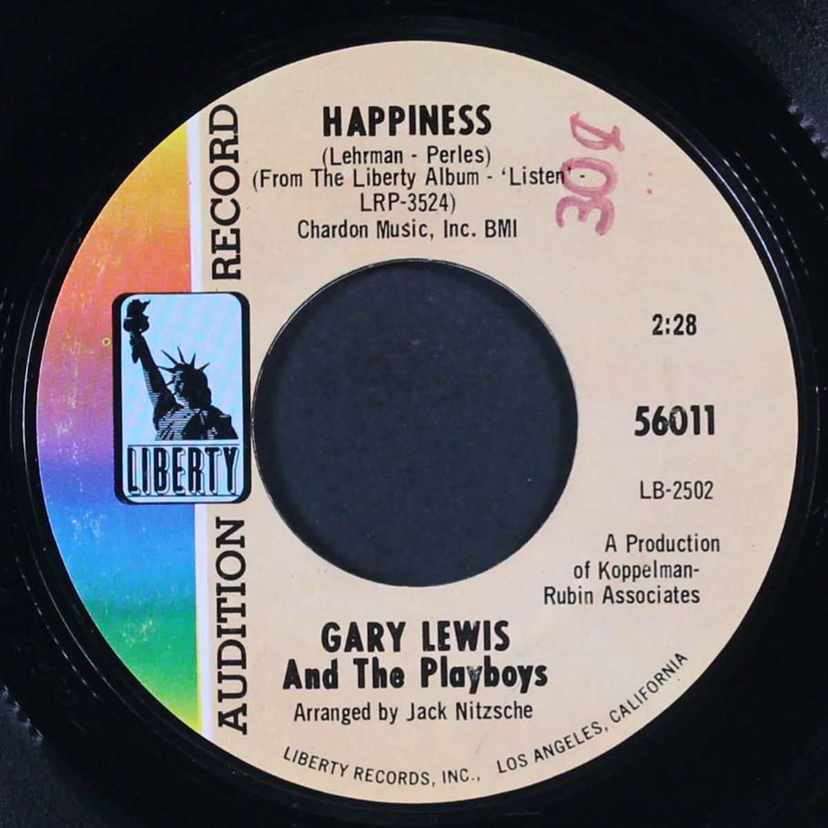 has she got the nicest eyes / happiness by GARY LEWIS & PLAYBOYS