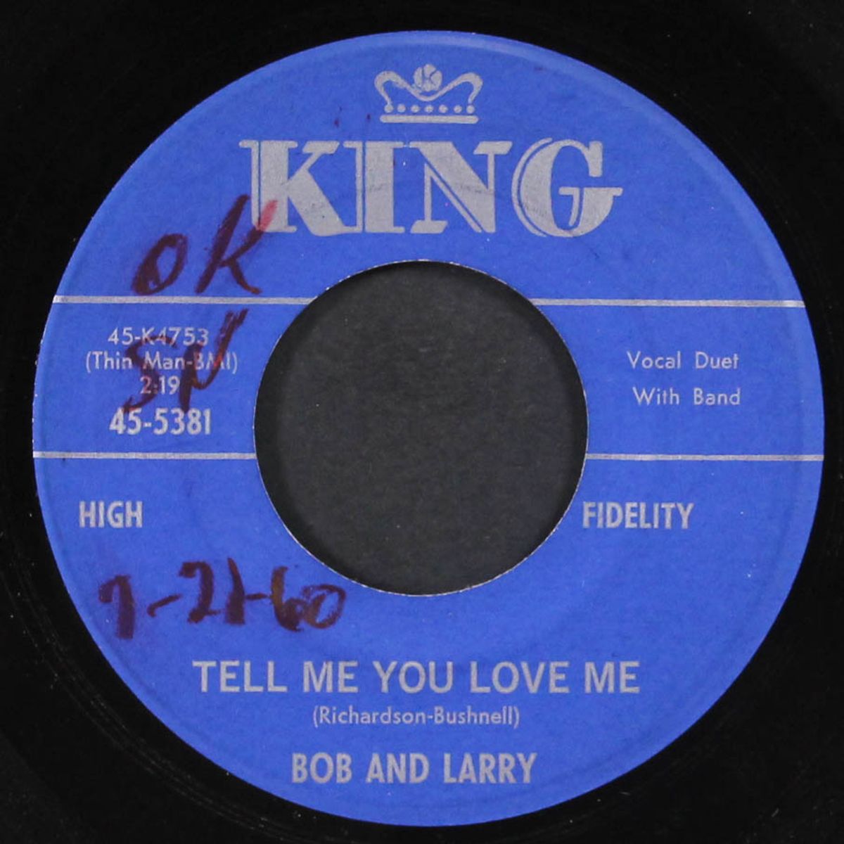 i never dreamed / tell me you love me by BOB & LARRY