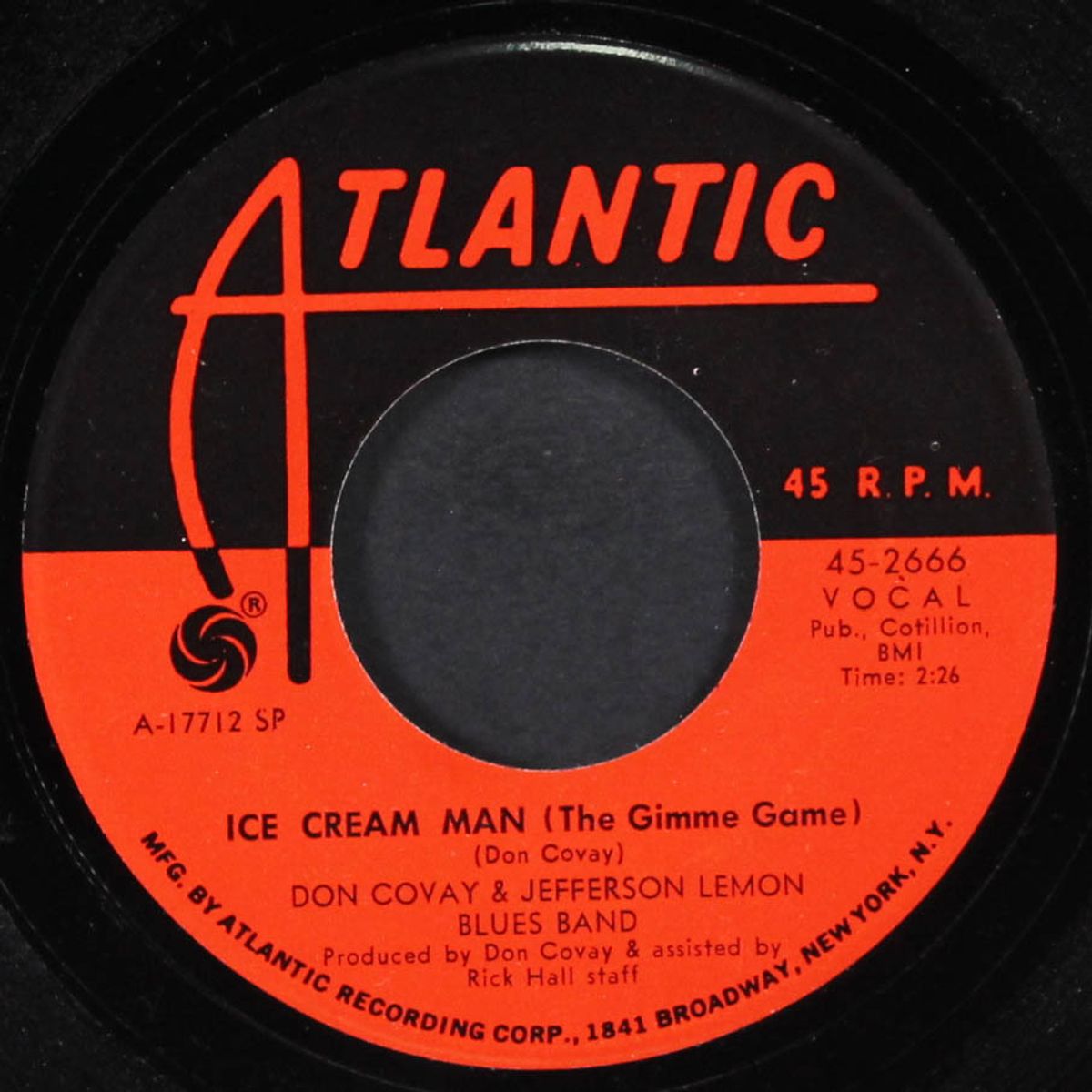 black woman / ice cream man by DON COVAY & JEFFERSON LEMON BLUES BAND