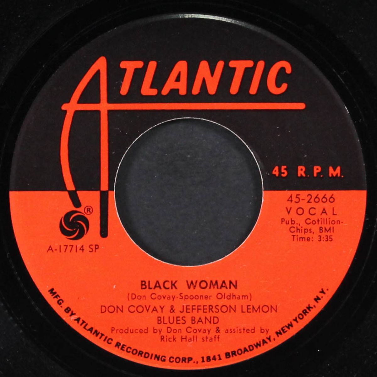 black woman / ice cream man by DON COVAY & JEFFERSON LEMON BLUES BAND