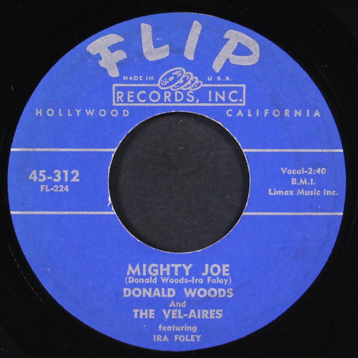 heaven in my arms / mighty joe by DONALD WOODS & VEL-AIRES