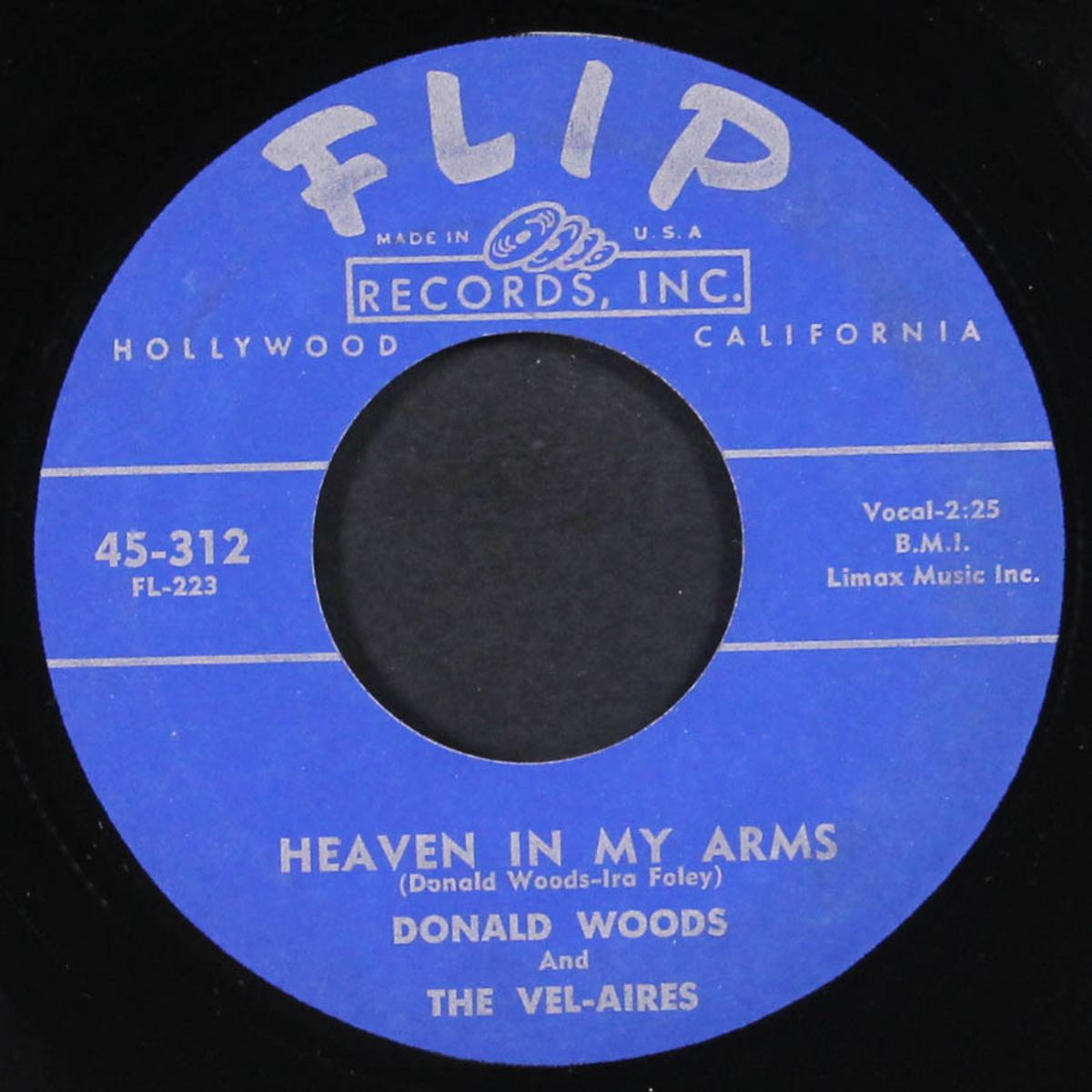 heaven in my arms / mighty joe by DONALD WOODS & VEL-AIRES