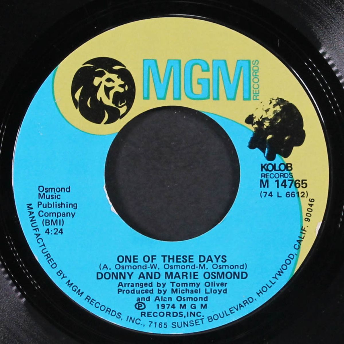 morning side of the mountain / one of these days by DONNY & MARIE OSMOND
