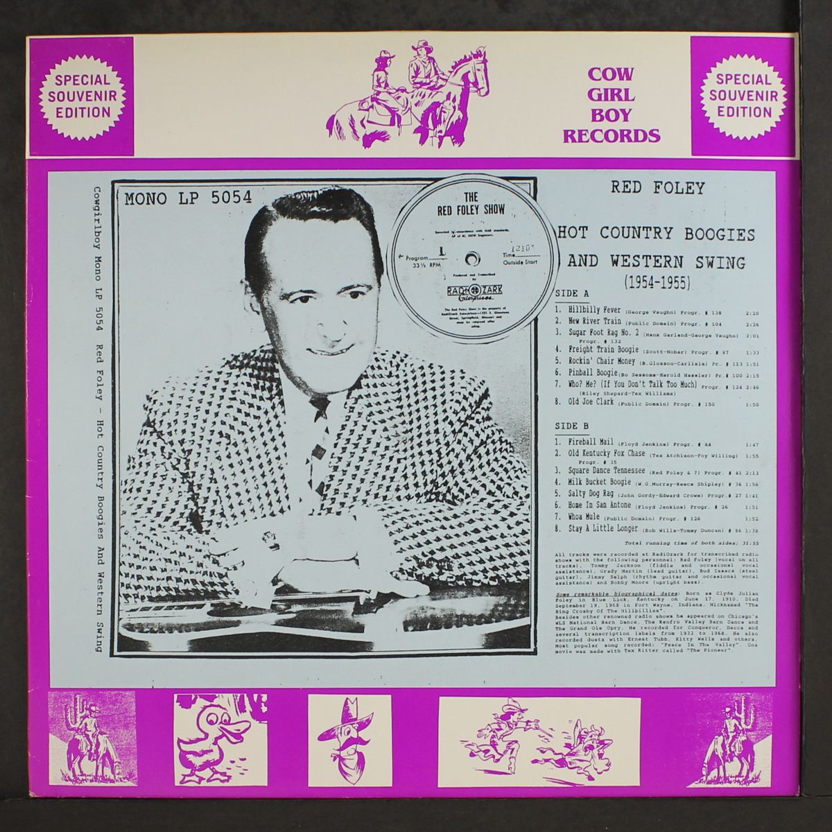 hot country boogies and western swing by RED FOLEY