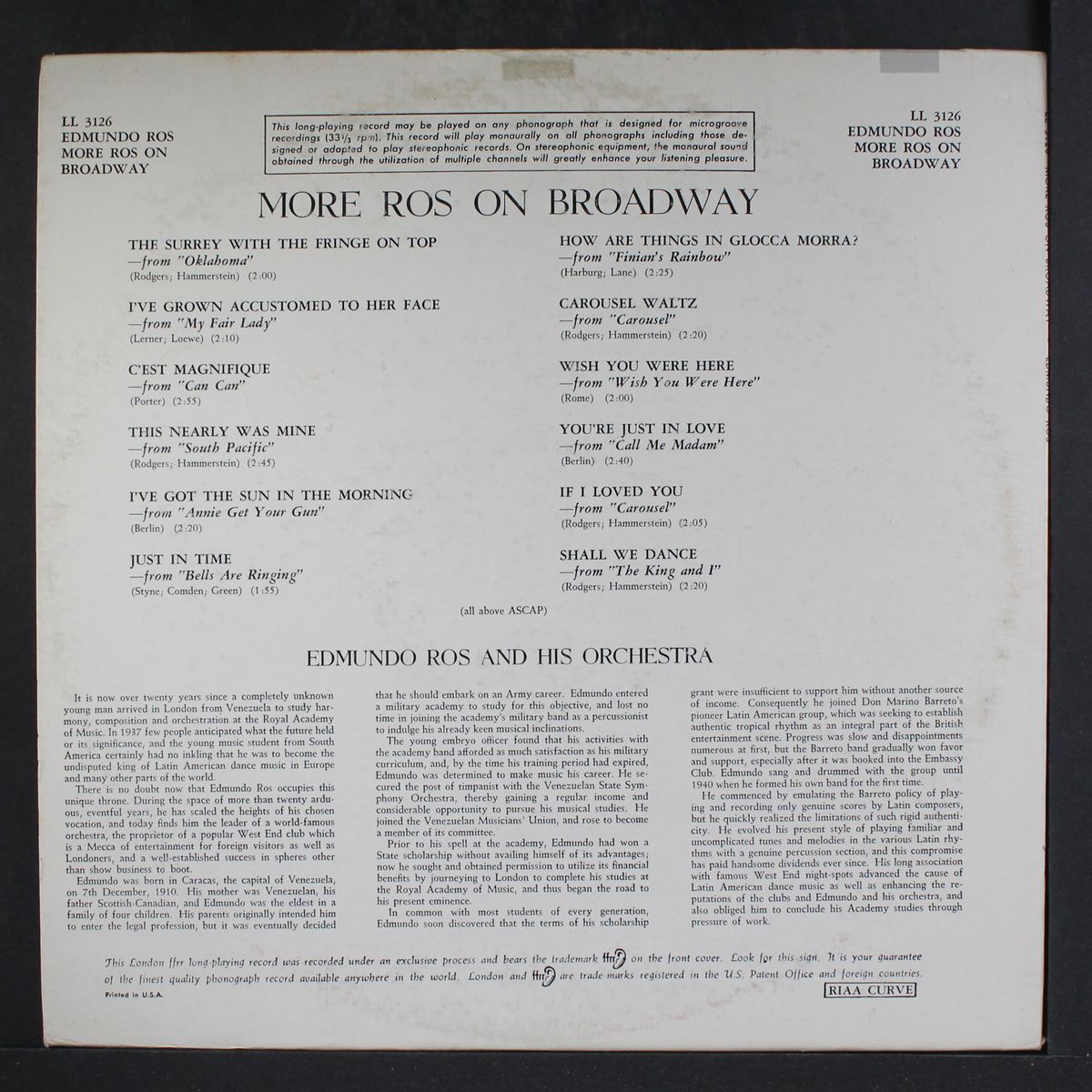 more ros on broadway by EDMUNDO ROS