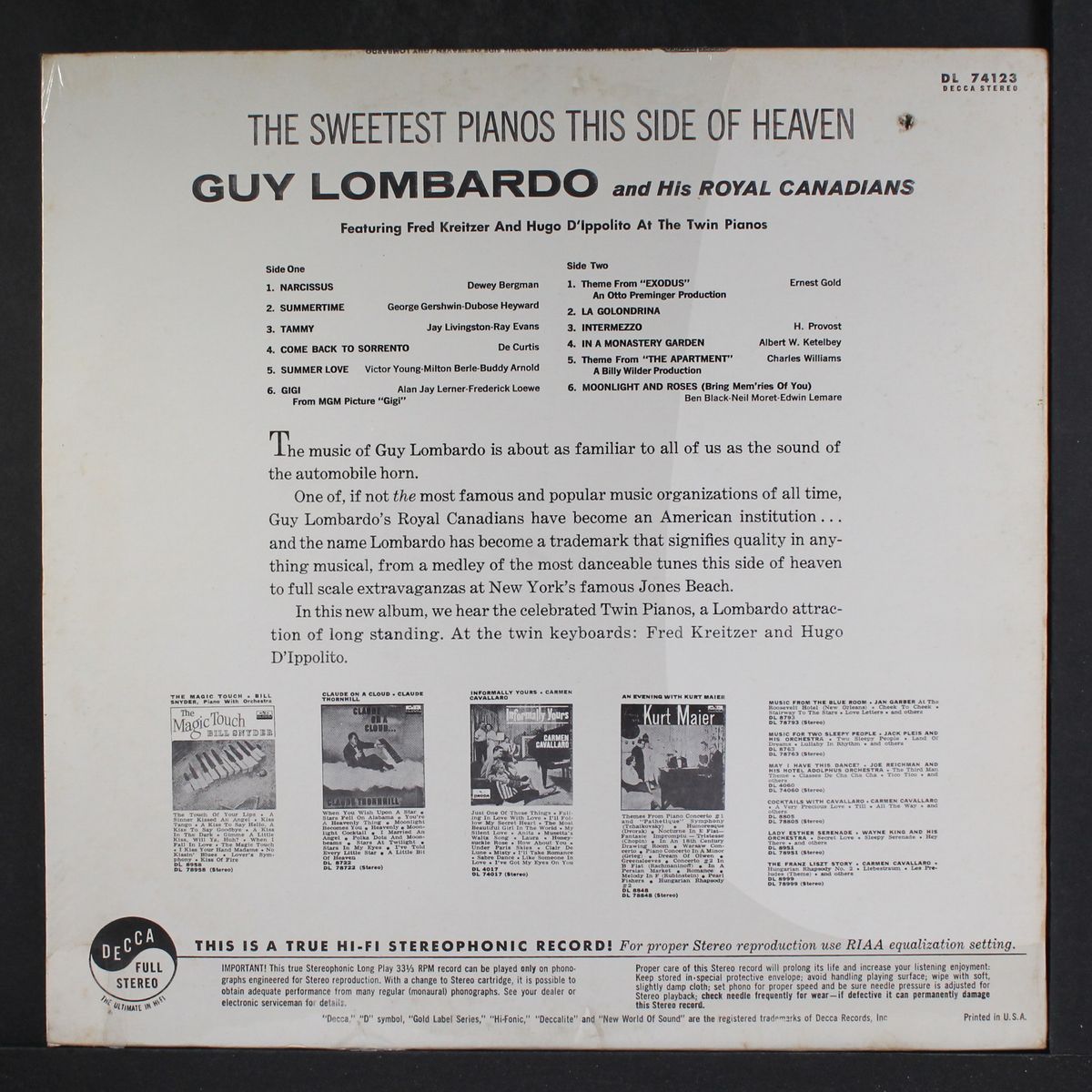 the sweetest pianos this side of heaven by GUY LOMBARDO