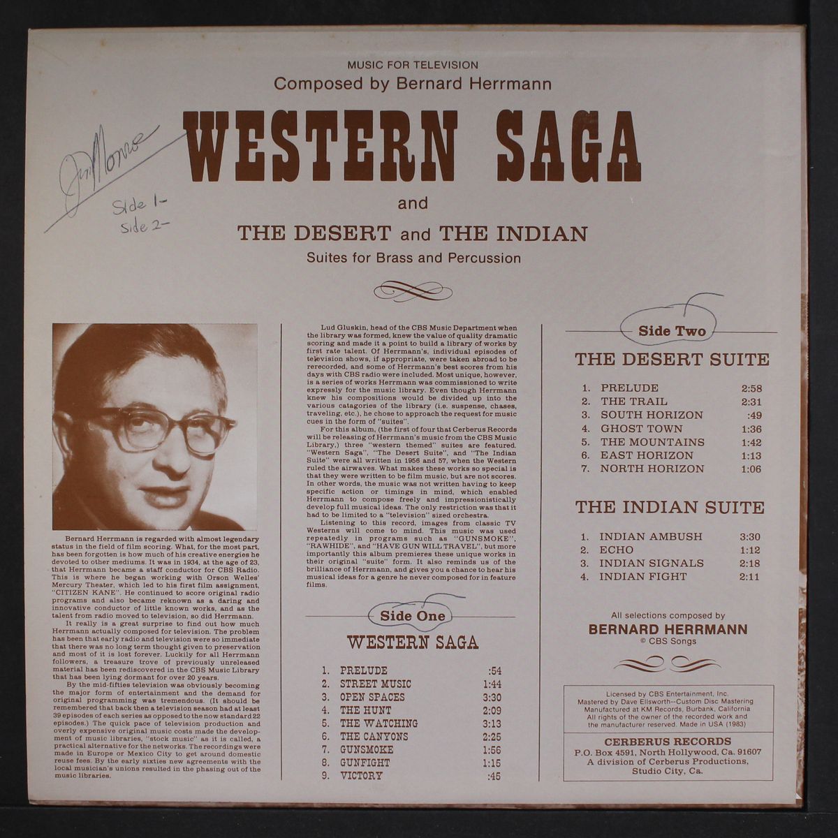 western saga by BERNARD HERRMANN