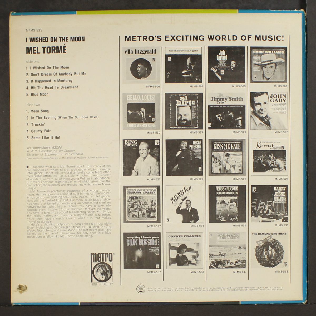 i wished on the moon by MEL TORME