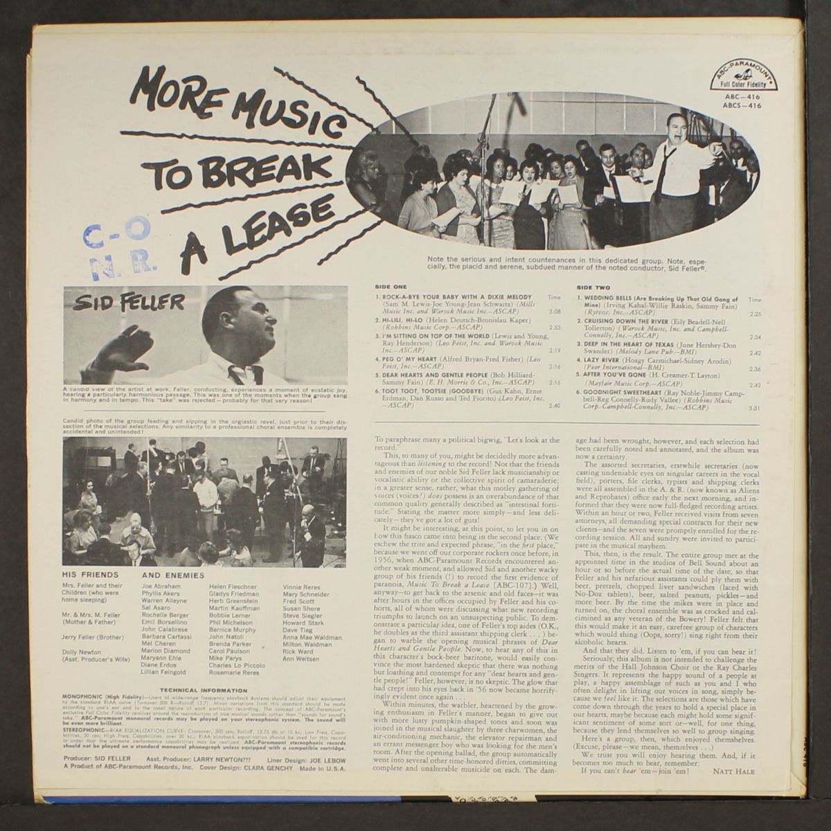 more music to break a lease by SID FELLER