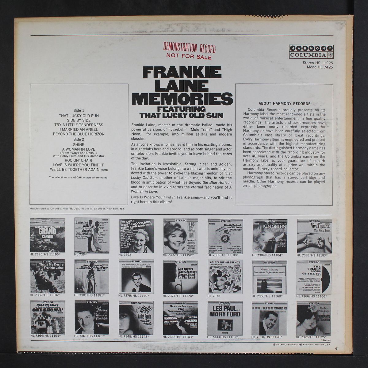 memories by FRANKIE LAINE