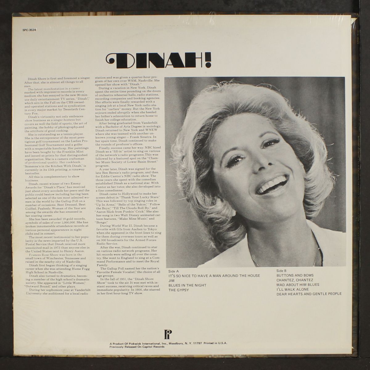 it's so nice to have a man around the house by DINAH SHORE