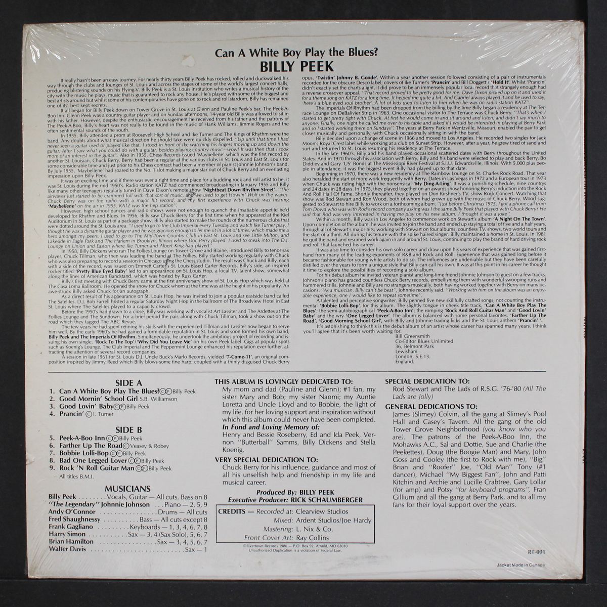 can a white boy play the blues by BILLY PEEK