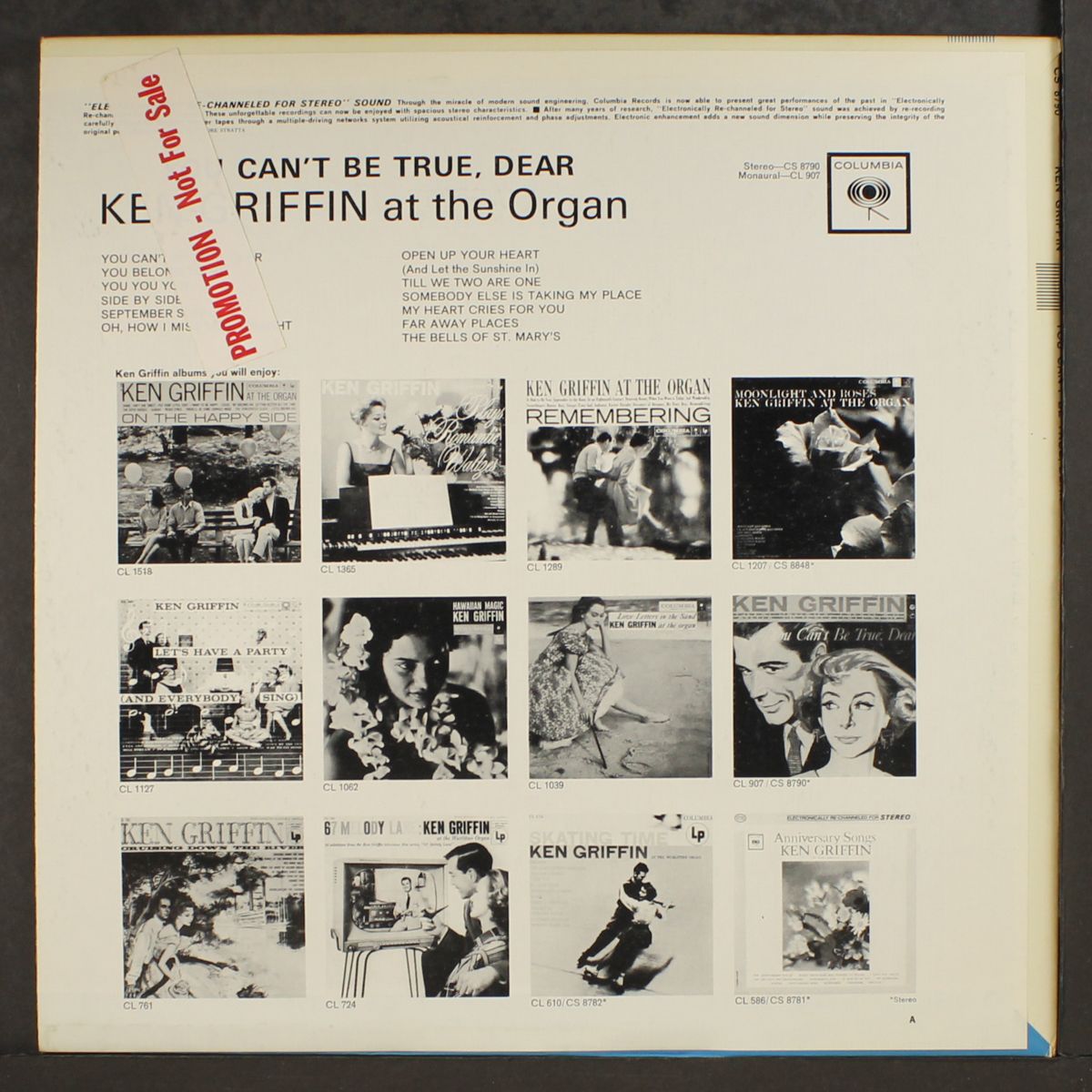 you can't be true, dear by KEN GRIFFIN