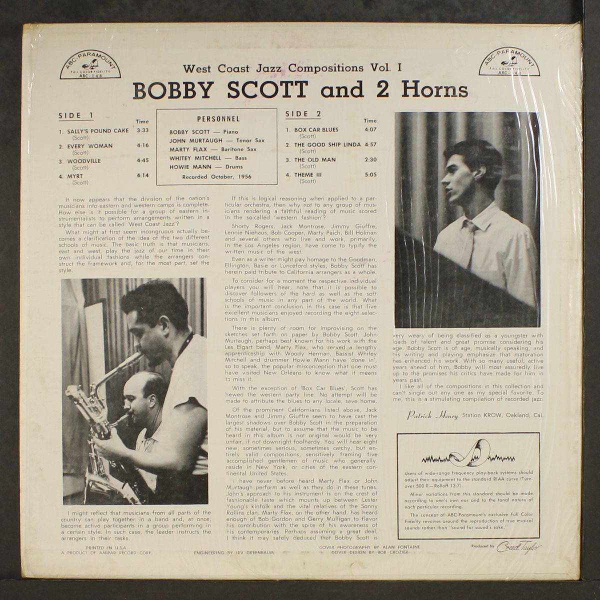 and two horns by BOBBY SCOTT