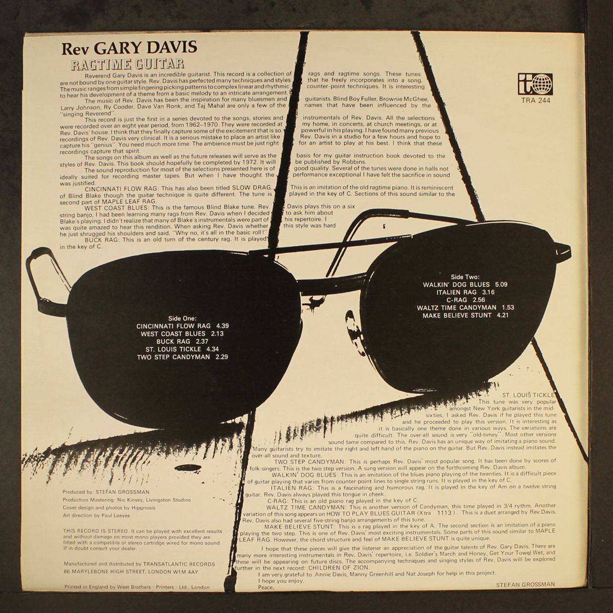 ragtime guitar by REV. GARY DAVIS