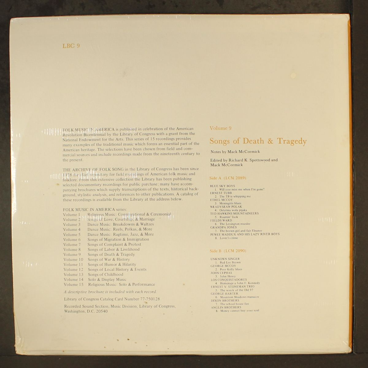 songs of death & tragedy by VARIOUS
