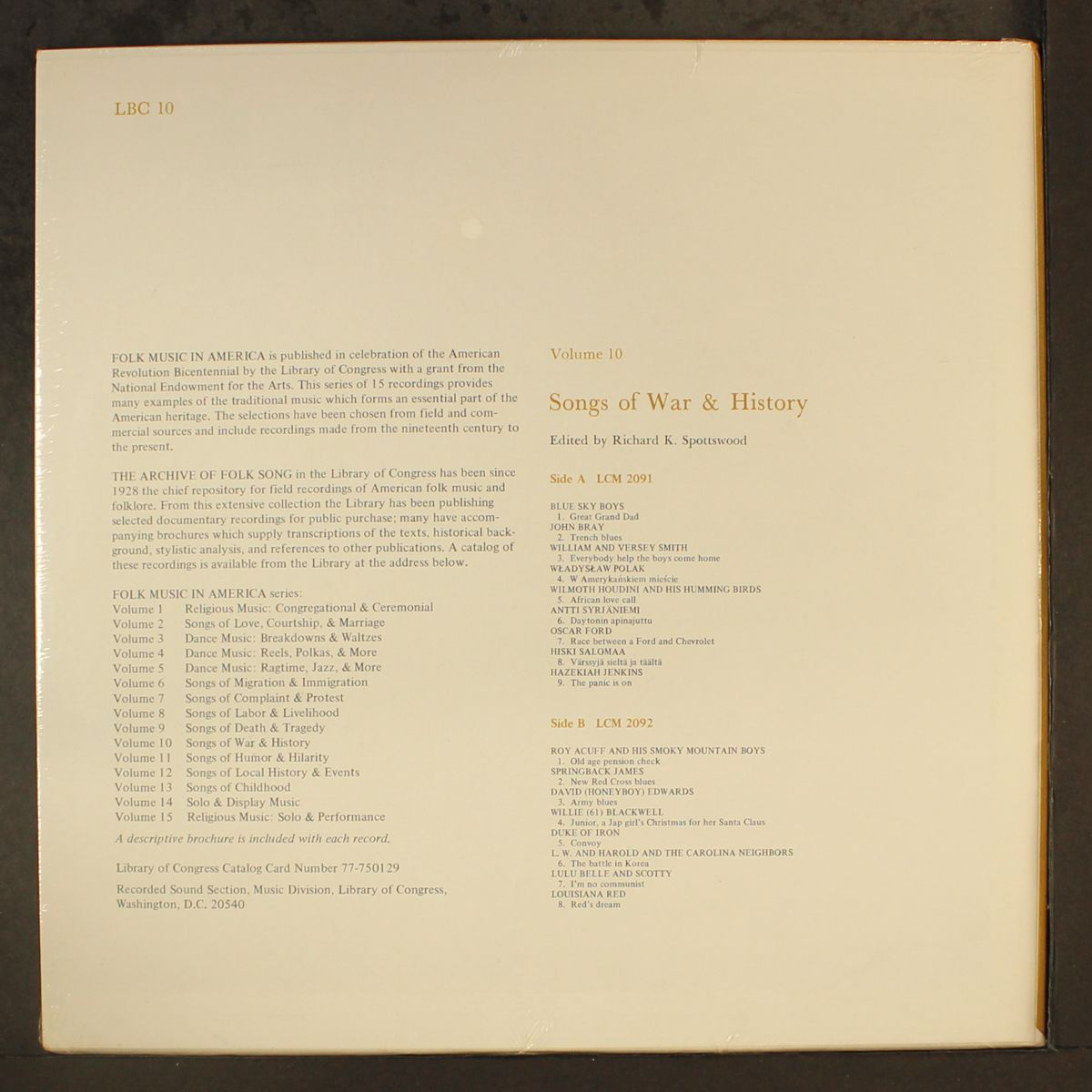 songs of war & history by VARIOUS