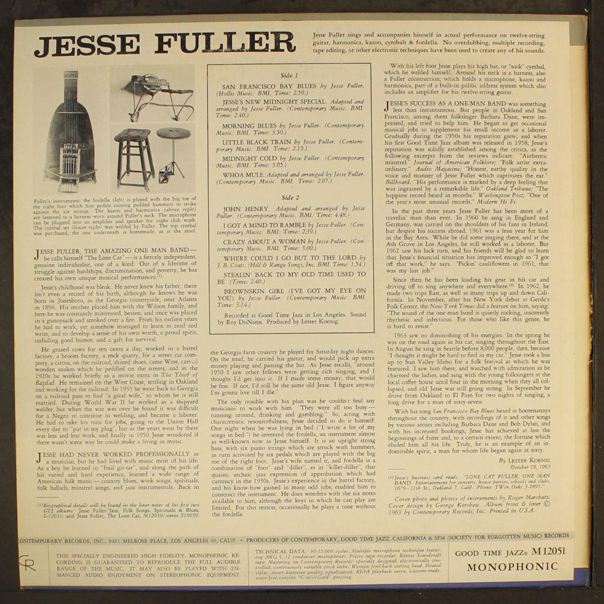 san francisco bay blues by JESSE FULLER